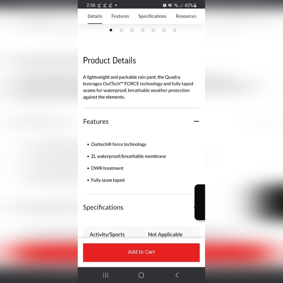 Woods Woman Waterproof& Breathable Sport Pant - Picture 3 of 7